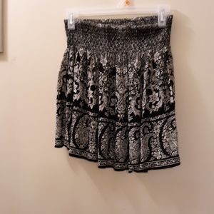 Patrons of Peace Skirts - BLACK AND WHITE MINI SKIRT Patrons of Peace Skirts - BLACK AND WHITE MINI SKIRT